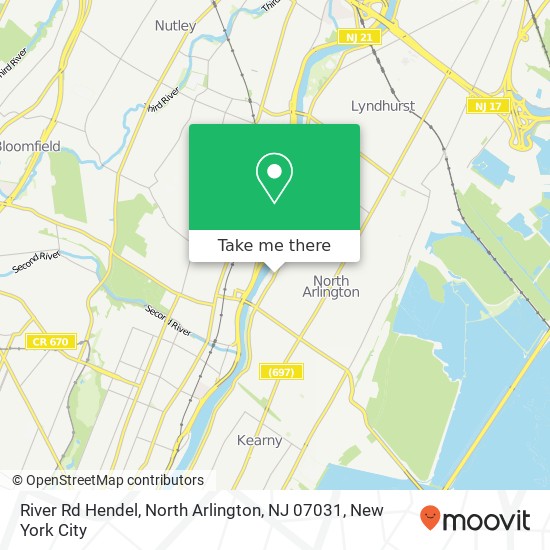 River Rd Hendel, North Arlington, NJ 07031 map