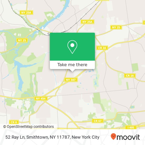 Mapa de 52 Ray Ln, Smithtown, NY 11787