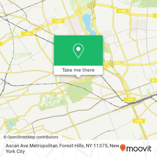 Ascan Ave Metropolitan, Forest Hills, NY 11375 map