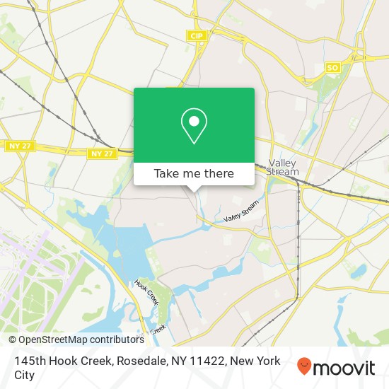 Mapa de 145th Hook Creek, Rosedale, NY 11422