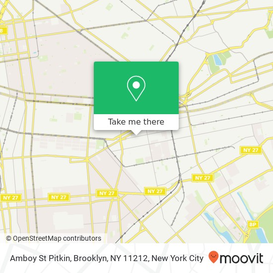 Mapa de Amboy St Pitkin, Brooklyn, NY 11212