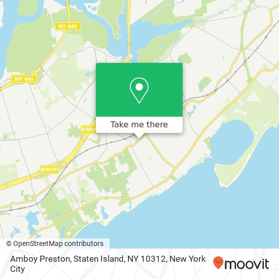 Mapa de Amboy Preston, Staten Island, NY 10312