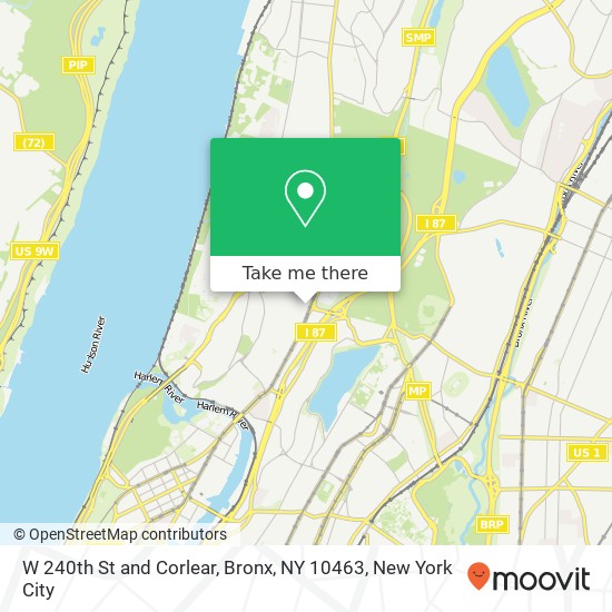 Mapa de W 240th St and Corlear, Bronx, NY 10463