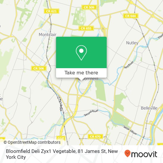 Bloomfield Deli Zyx1 Vegetable, 81 James St map
