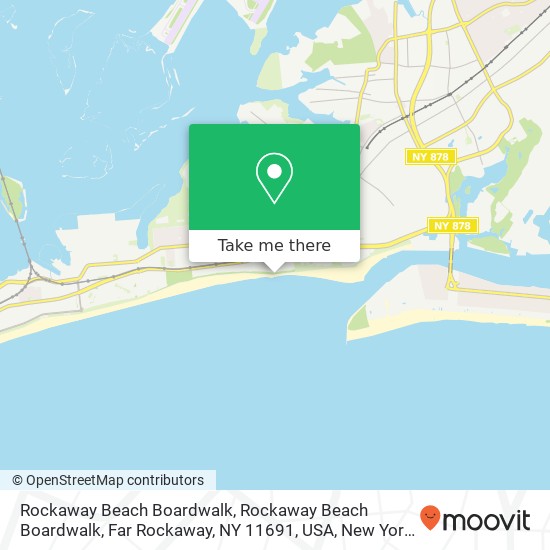 Mapa de Rockaway Beach Boardwalk, Rockaway Beach Boardwalk, Far Rockaway, NY 11691, USA