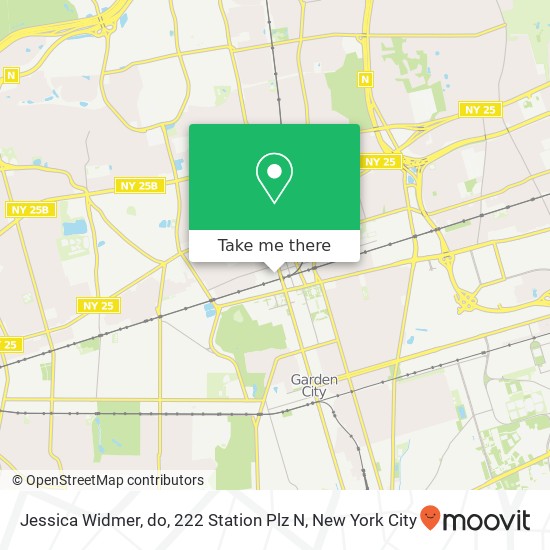 Mapa de Jessica Widmer, do, 222 Station Plz N