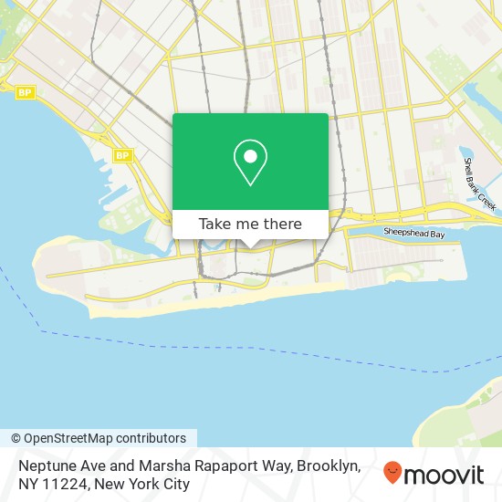 Neptune Ave and Marsha Rapaport Way, Brooklyn, NY 11224 map
