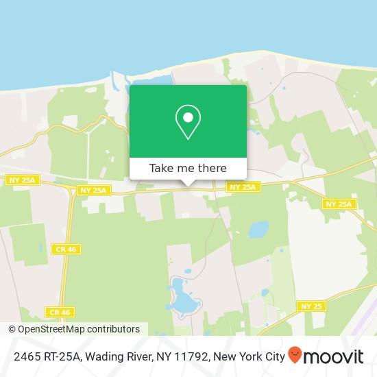 Mapa de 2465 RT-25A, Wading River, NY 11792