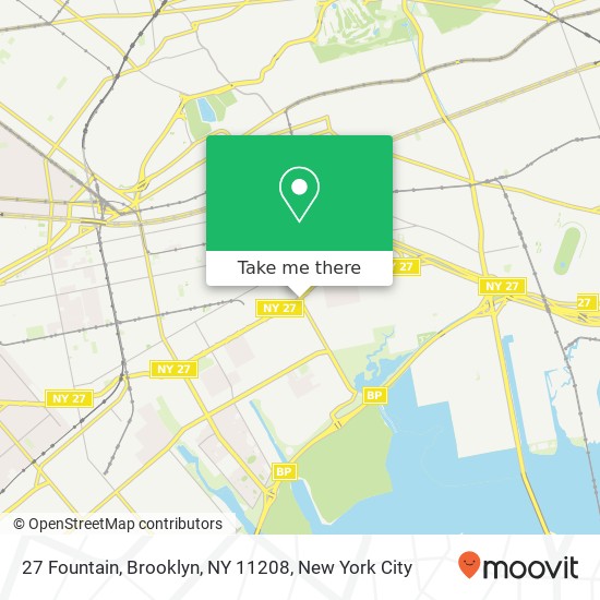 Mapa de 27 Fountain, Brooklyn, NY 11208