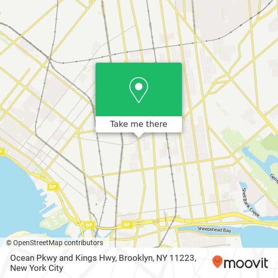 Mapa de Ocean Pkwy and Kings Hwy, Brooklyn, NY 11223
