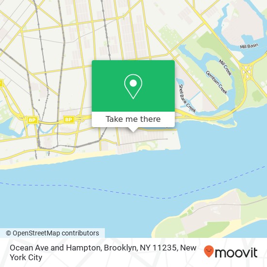 Ocean Ave and Hampton, Brooklyn, NY 11235 map
