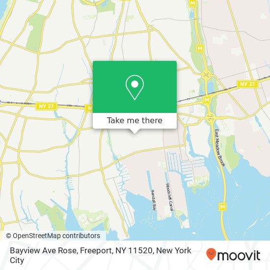 Mapa de Bayview Ave Rose, Freeport, NY 11520