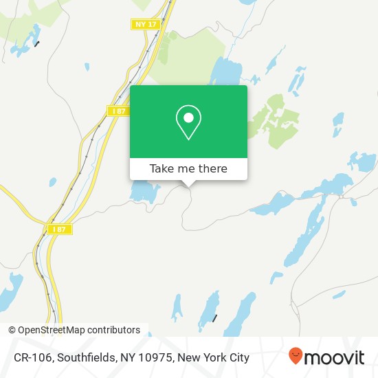 CR-106, Southfields, NY 10975 map