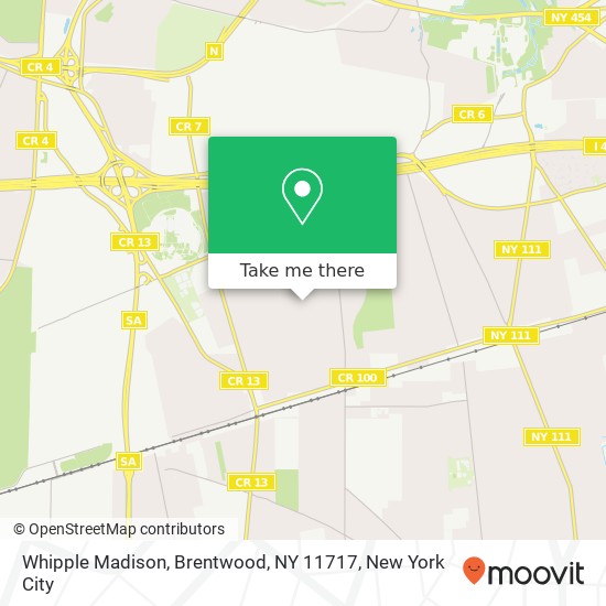 Mapa de Whipple Madison, Brentwood, NY 11717