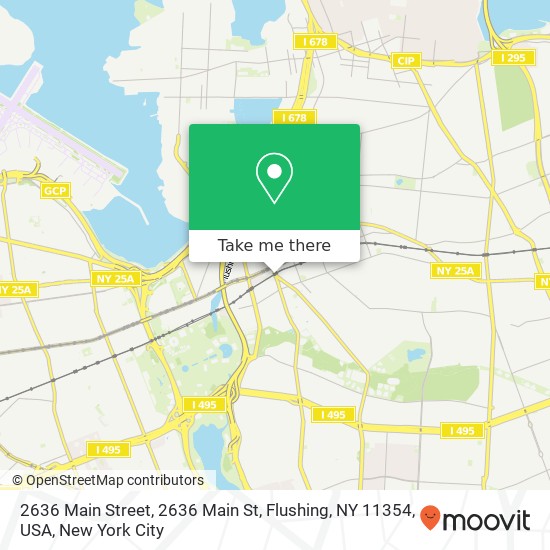 Mapa de 2636 Main Street, 2636 Main St, Flushing, NY 11354, USA