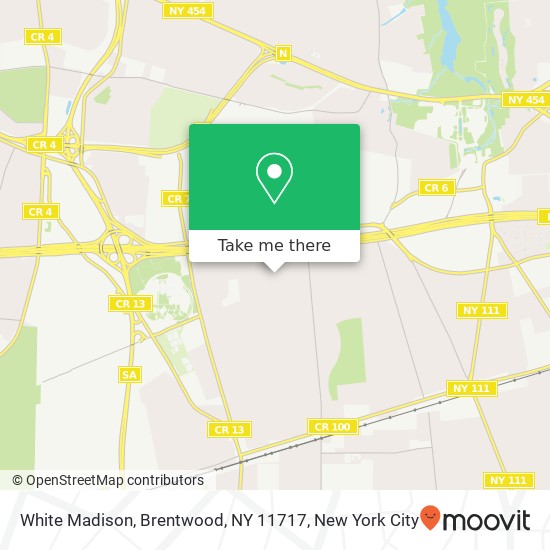Mapa de White Madison, Brentwood, NY 11717