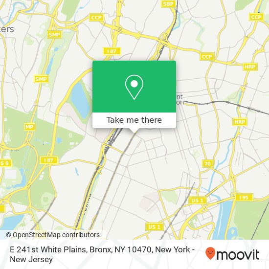 Mapa de E 241st White Plains, Bronx, NY 10470