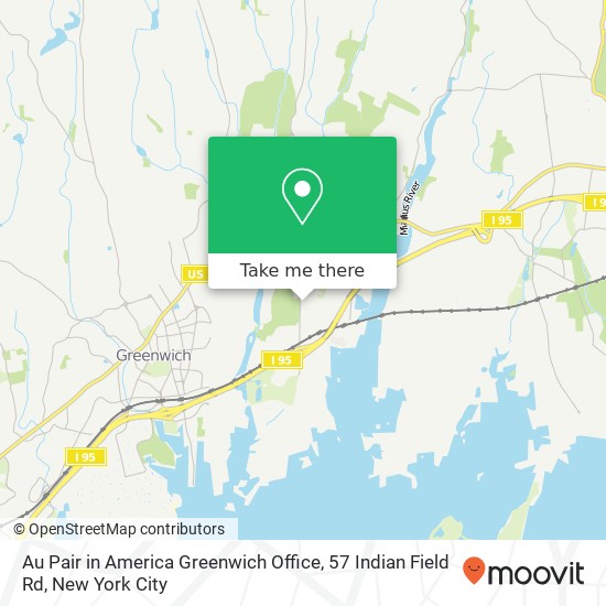 Mapa de Au Pair in America Greenwich Office, 57 Indian Field Rd