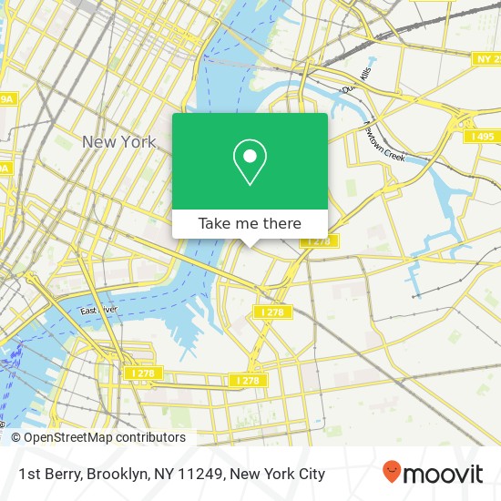 Mapa de 1st Berry, Brooklyn, NY 11249