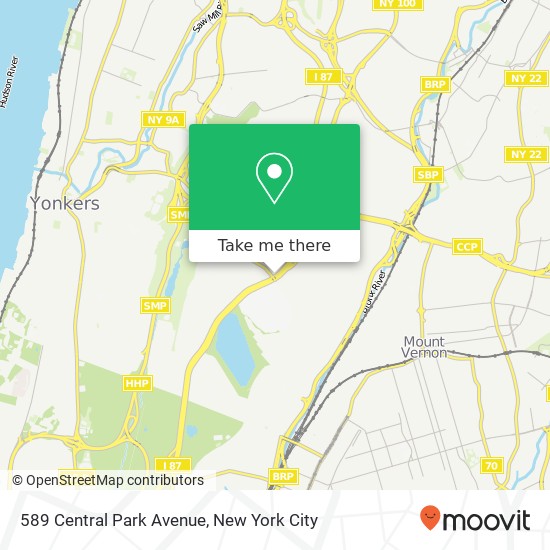 589 Central Park Avenue map