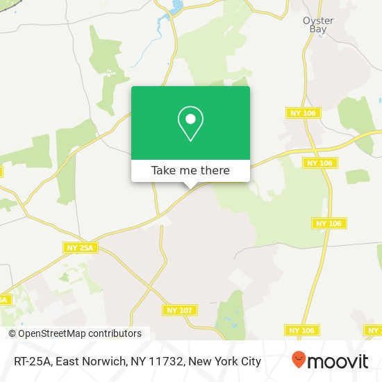 Mapa de RT-25A, East Norwich, NY 11732