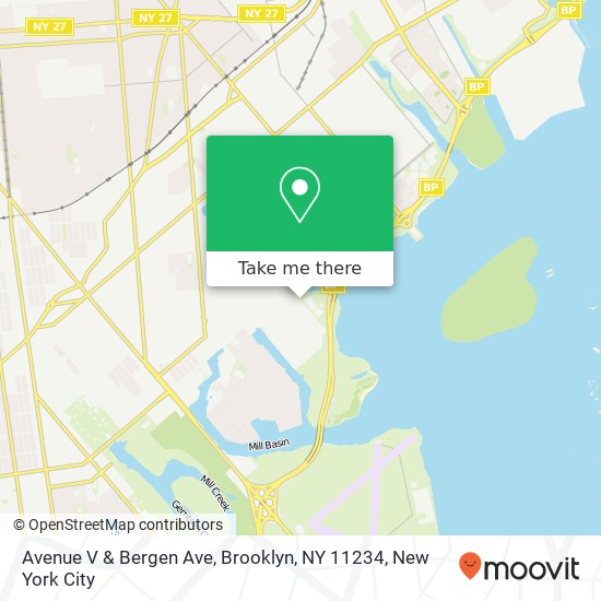 Mapa de Avenue V & Bergen Ave, Brooklyn, NY 11234