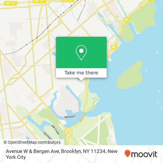 Mapa de Avenue W & Bergen Ave, Brooklyn, NY 11234