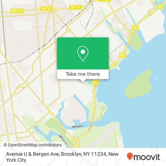 Mapa de Avenue U & Bergen Ave, Brooklyn, NY 11234
