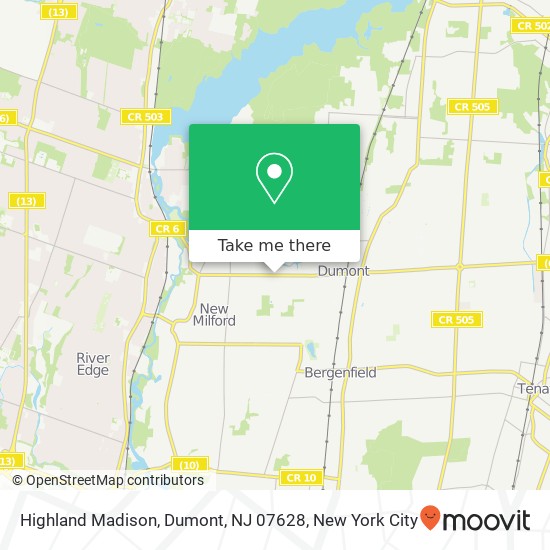 Mapa de Highland Madison, Dumont, NJ 07628