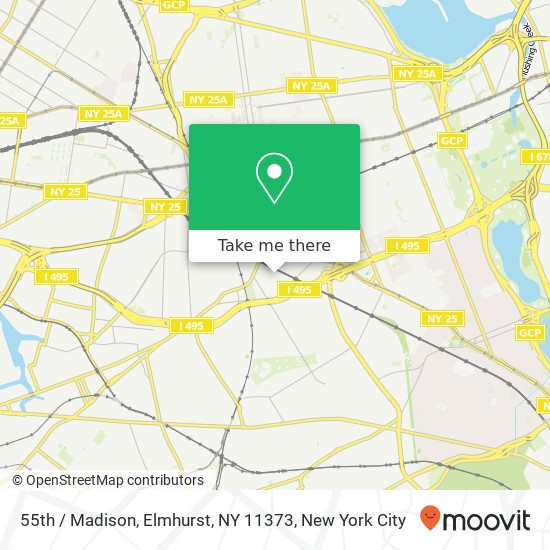 Mapa de 55th / Madison, Elmhurst, NY 11373