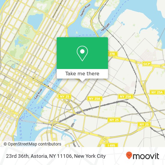 Mapa de 23rd 36th, Astoria, NY 11106