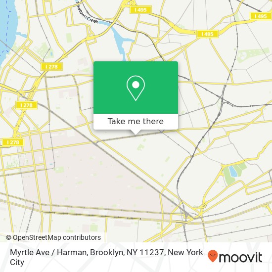 Mapa de Myrtle Ave / Harman, Brooklyn, NY 11237