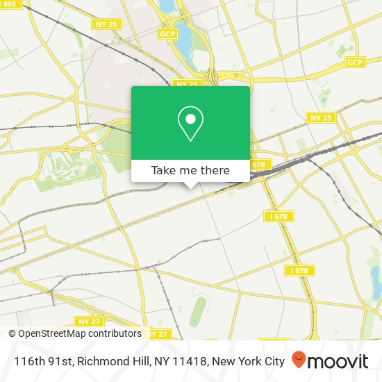 Mapa de 116th 91st, Richmond Hill, NY 11418
