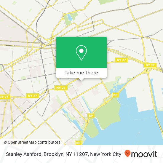 Mapa de Stanley Ashford, Brooklyn, NY 11207