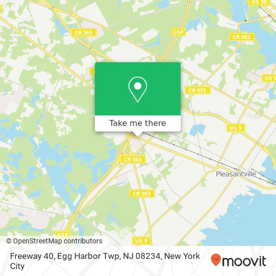 Mapa de Freeway 40, Egg Harbor Twp, NJ 08234