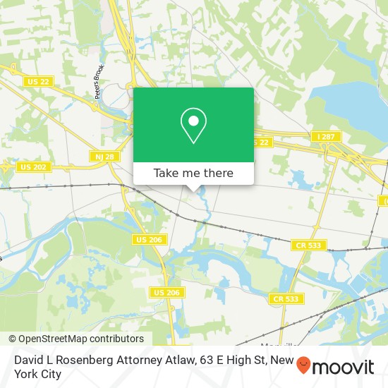Mapa de David L Rosenberg Attorney Atlaw, 63 E High St