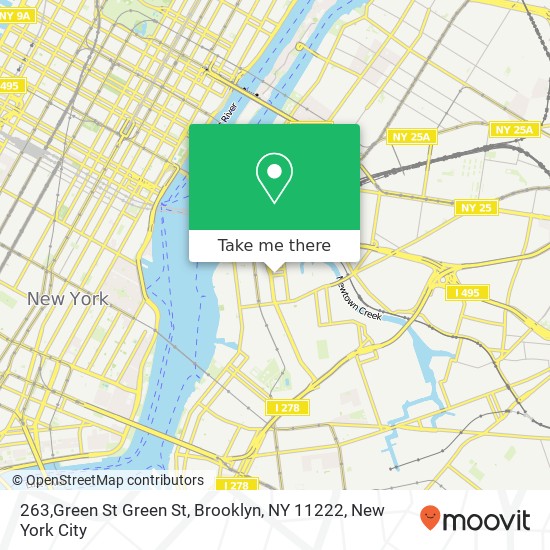 Mapa de 263,Green St Green St, Brooklyn, NY 11222