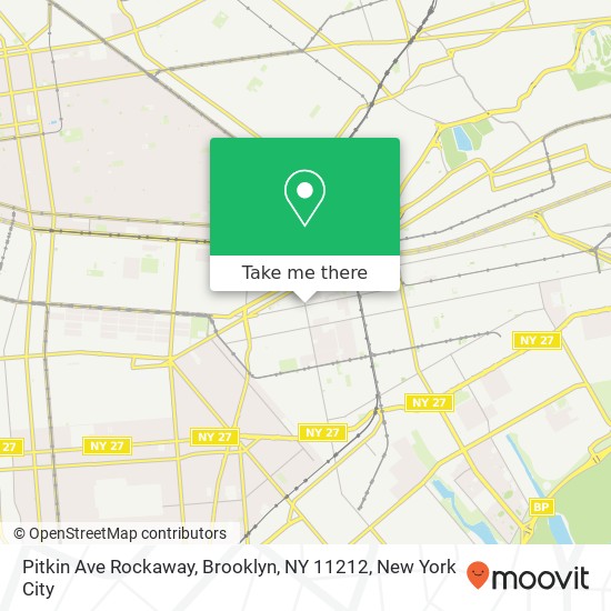 Mapa de Pitkin Ave Rockaway, Brooklyn, NY 11212