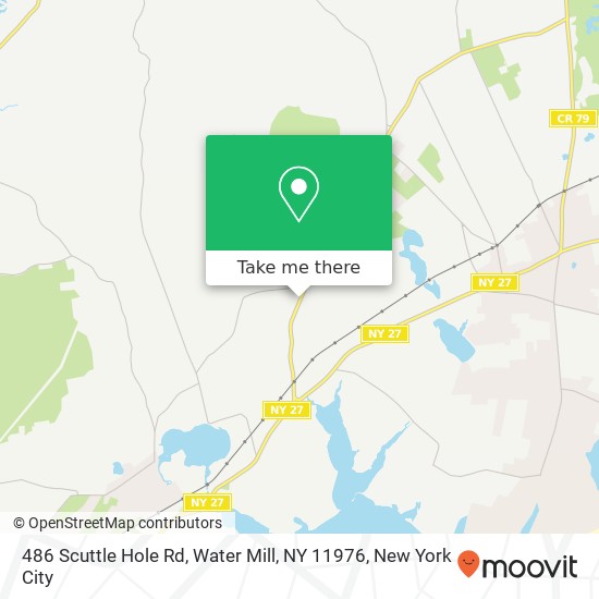 Mapa de 486 Scuttle Hole Rd, Water Mill, NY 11976