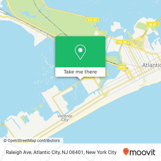 Raleigh Ave, Atlantic City, NJ 08401 map