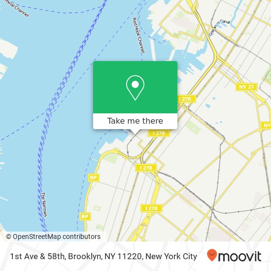 Mapa de 1st Ave & 58th, Brooklyn, NY 11220