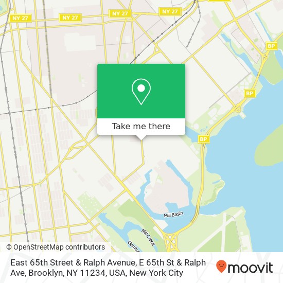 Mapa de East 65th Street & Ralph Avenue, E 65th St & Ralph Ave, Brooklyn, NY 11234, USA