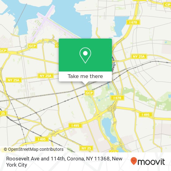 Roosevelt Ave and 114th, Corona, NY 11368 map