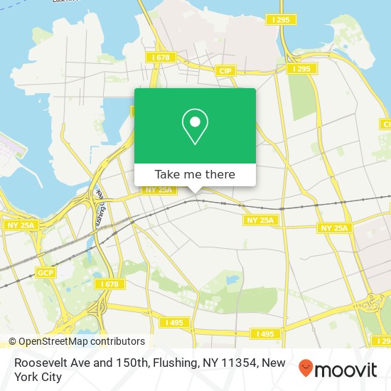 Roosevelt Ave and 150th, Flushing, NY 11354 map