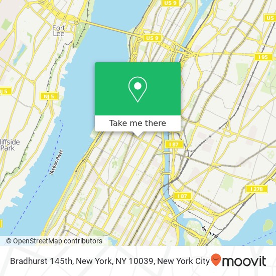 Mapa de Bradhurst 145th, New York, NY 10039