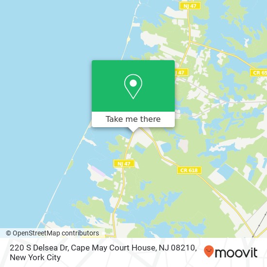 220 S Delsea Dr, Cape May Court House, NJ 08210 map