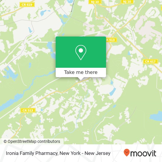 Mapa de Ironia Family Pharmacy, 400 Dover Chester Rd