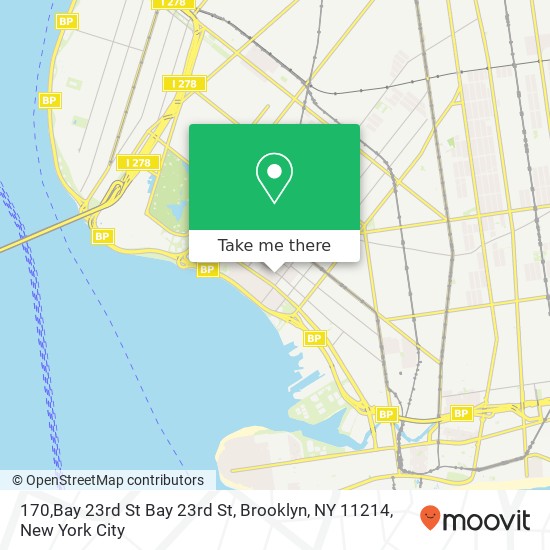 Mapa de 170,Bay 23rd St Bay 23rd St, Brooklyn, NY 11214
