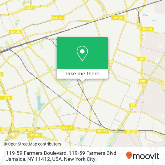 119-59 Farmers Boulevard, 119-59 Farmers Blvd, Jamaica, NY 11412, USA map