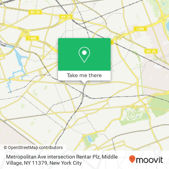 Metropolitan Ave intersection Rentar Plz, Middle Village, NY 11379 map